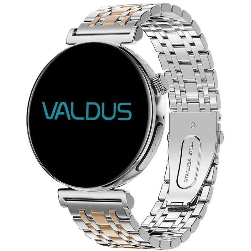 VALDUS ECG Health Smart Watch Measure Blood Sugar Blood Oxygen Heart Rate Blood Pressure VL45 PRO Round Screen Smartwatch