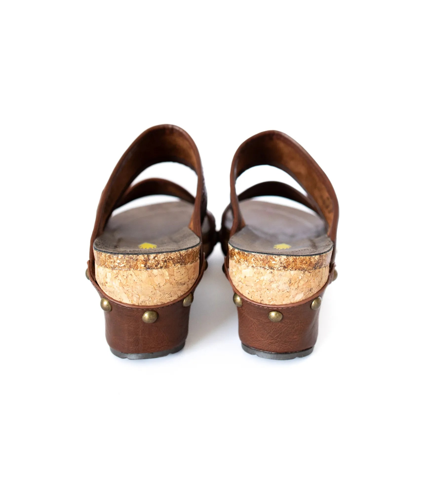 Vittoria Woven Leather Wedges in Brown