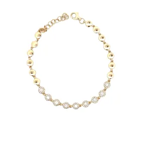 WD1279 14kt Yellow Gold Diamond Bracelet