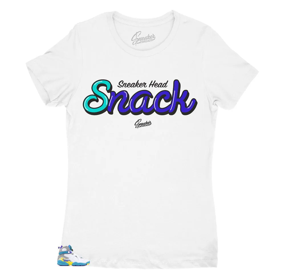 Women's White Aqua 8 Shirt -Snack - White