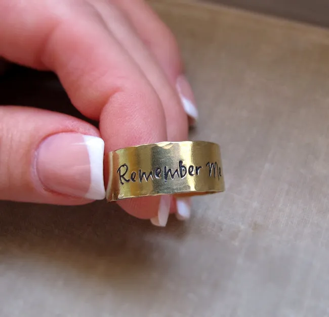 Word Ring - Adjustable Custom Band